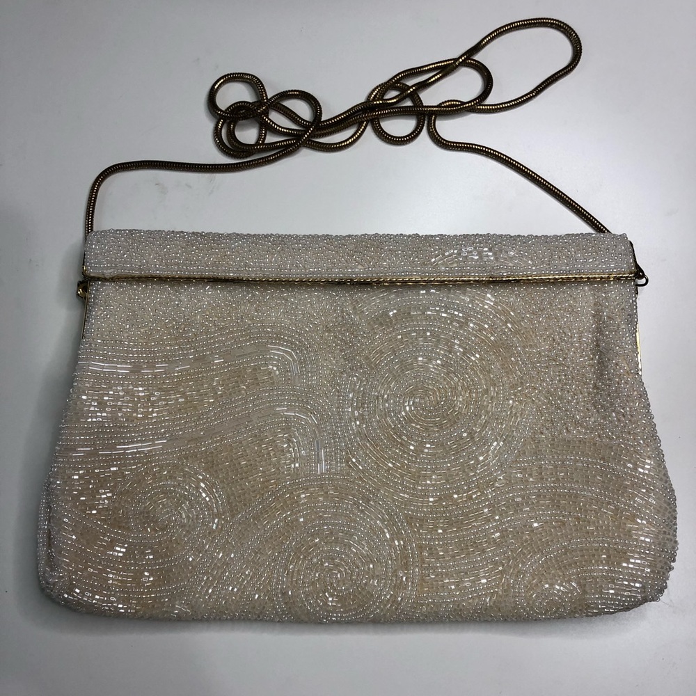 Gorgeous beaded evening bag with removable strap
